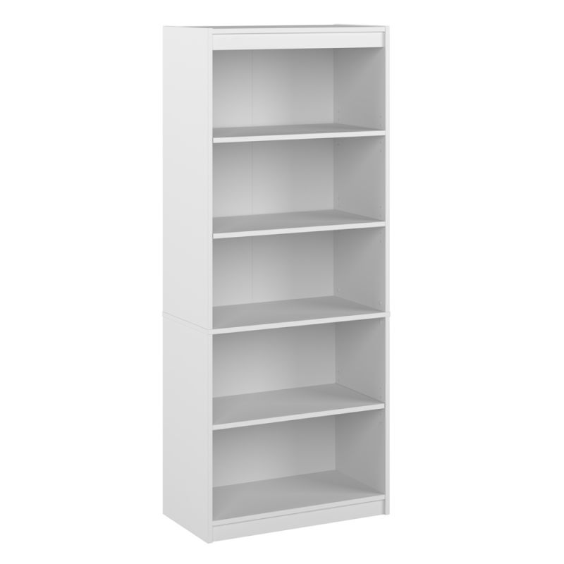Bestar - Logan 30W 5 Shelf Bookcase in Pure White - 146700-000072
