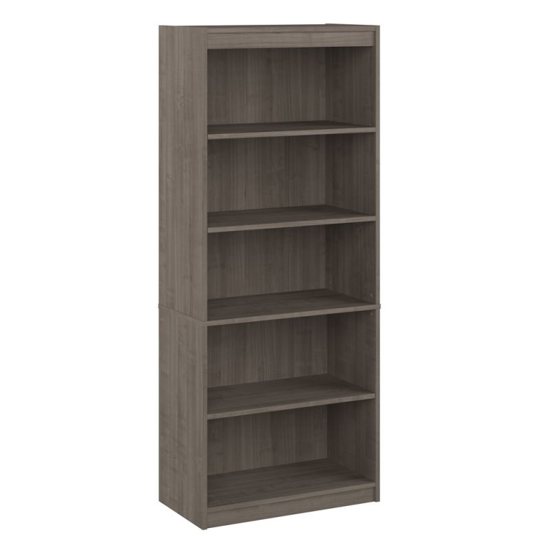 Bestar - Logan 30W 5 Shelf Bookcase in Silver Maple - 146700-000142