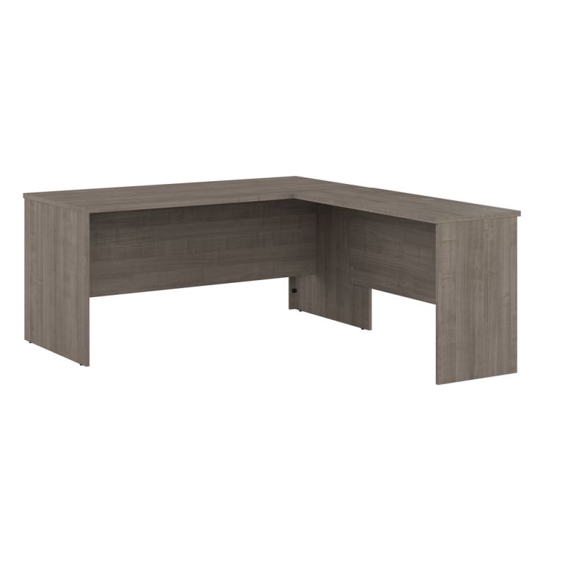 Bestar - Logan 65W L Shaped Desk in Silver Maple - 146855-000142