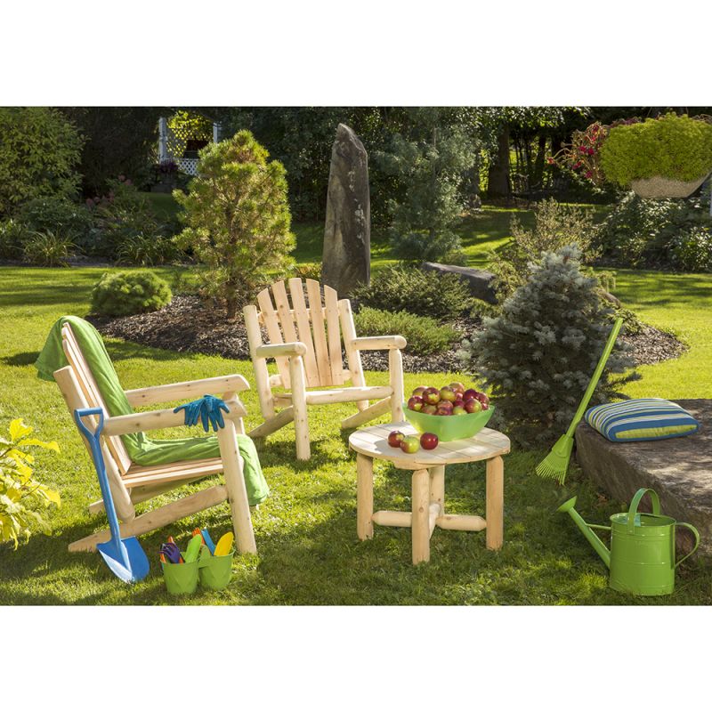 Bestar - Outdoor Cedar White Cedar 2 Chairs and Coffee Table Set in Natural Cedar - MR-858