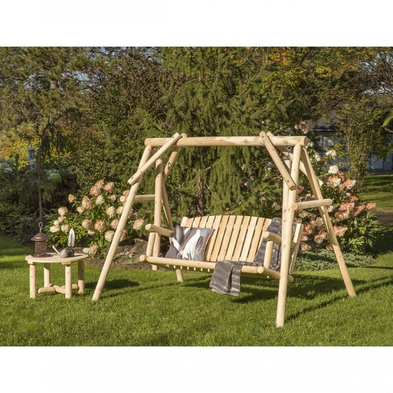 Bestar - Outdoor Cedar White Cedar Swing and Coffee Table Set in Natural Cedar - MR-857