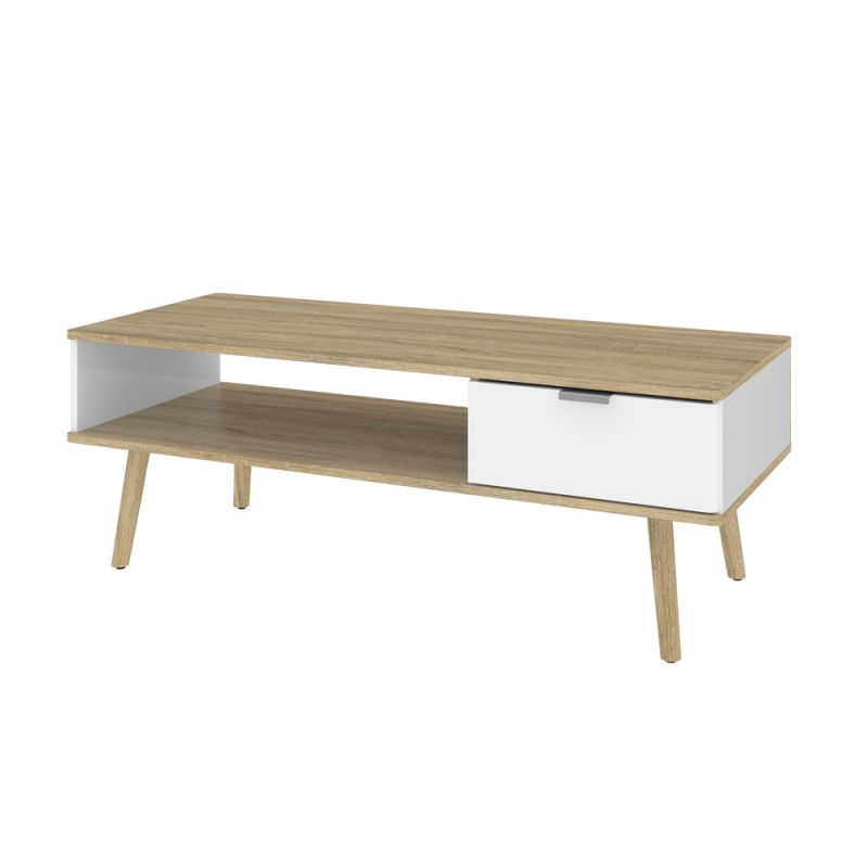 Bestar - Procyon 48W Coffee Table in Modern Oak &Amp; Uv White - 121160-000125