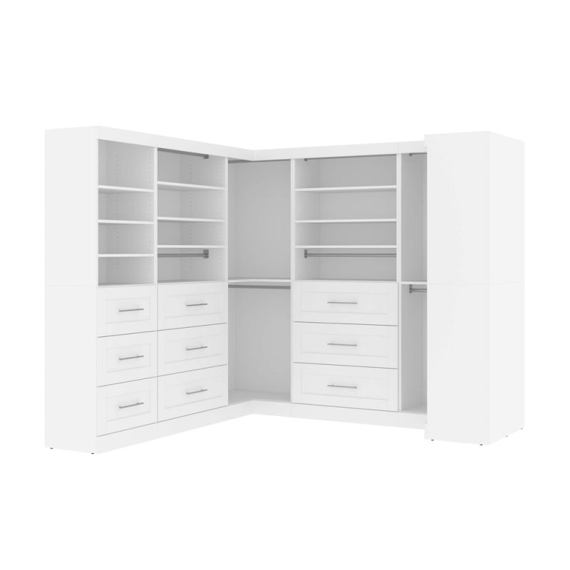 Bestar - Pur 161W Walk-In Closet Organizer Set in White - 26858-17