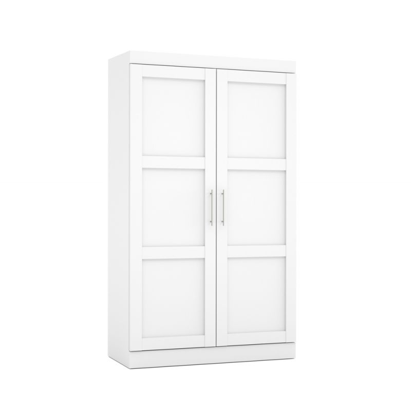 Bestar - Pur 49W Wardrobe with Pull-Out Shoe Rack in White - 26861-17