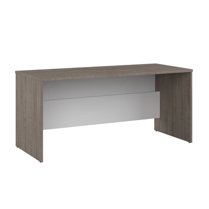 Bestar - Ridgeley 65W Desk Shell in Silver Maple & Pure White - 152400-000144