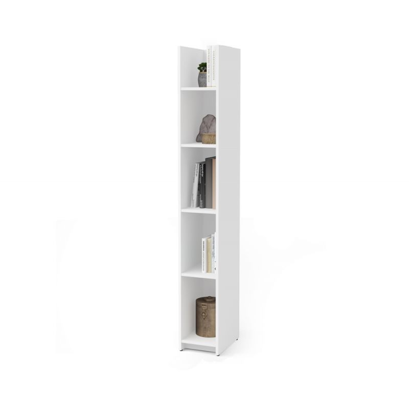 Bestar - Small Space 10 Narrow Shelving Unit in White - 16702-1117