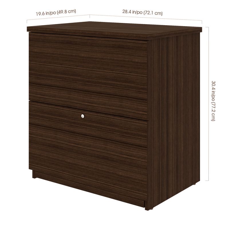Bestar - Universel 29W Standard Lateral File Cabinet in Chocolate - 65635-2169