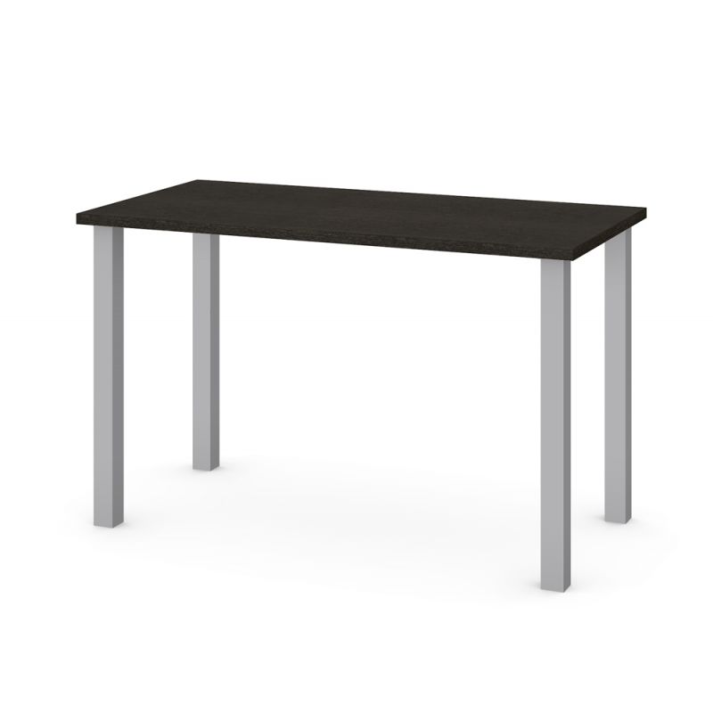 Bestar - Universel 48W Table Desk with Square Metal Legs in Deep Grey - 65855-32