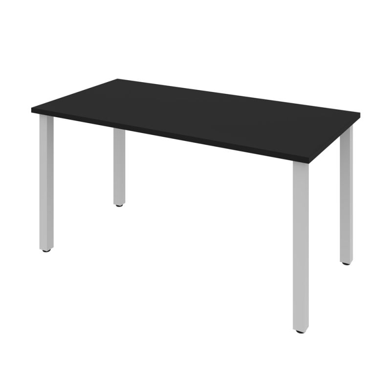 Bestar - Universel 60W Table Desk with Square Metal Legs in Black - 65865-18