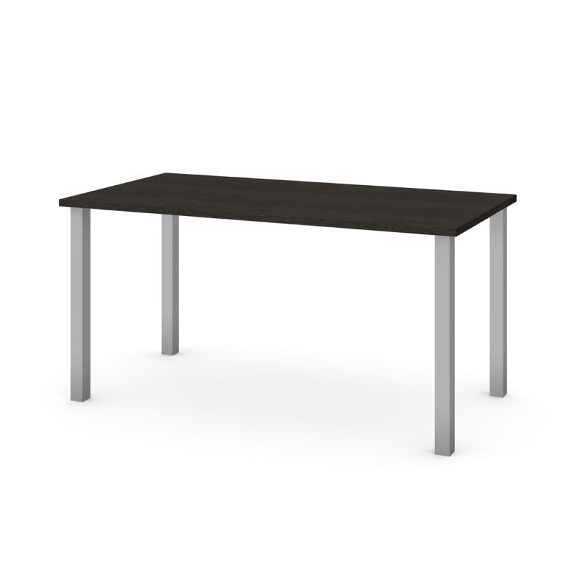 Bestar - Universel 60W Table Desk with Square Metal Legs in Deep Grey - 65865-32