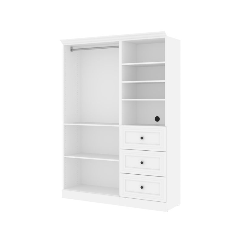 Bestar - Versatile 61'' Closet Organizer with Drawers in White - 40870-17