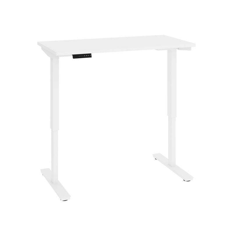 Bestar - Viva 48W X 24D Electric Standing Desk in White - 19857-000017
