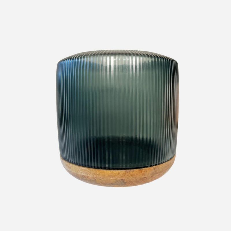 BOBO Intriguing Objects by Hooker Furniture - Adour Clear Indigo Lantern - Large - BI-6050-0035