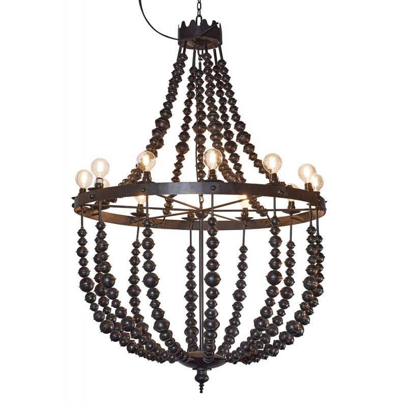 BOBO Intriguing Objects - Metal Beaded 12 Light Chandelier - BI-7056-0003