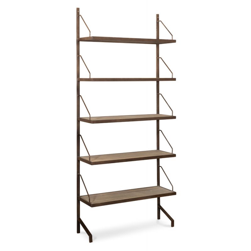 BOBO Intriguing Objects by Hooker Furniture - Mur 5-Shelf Iron & Reclaimed Elm Etagere - BI-4018-0012