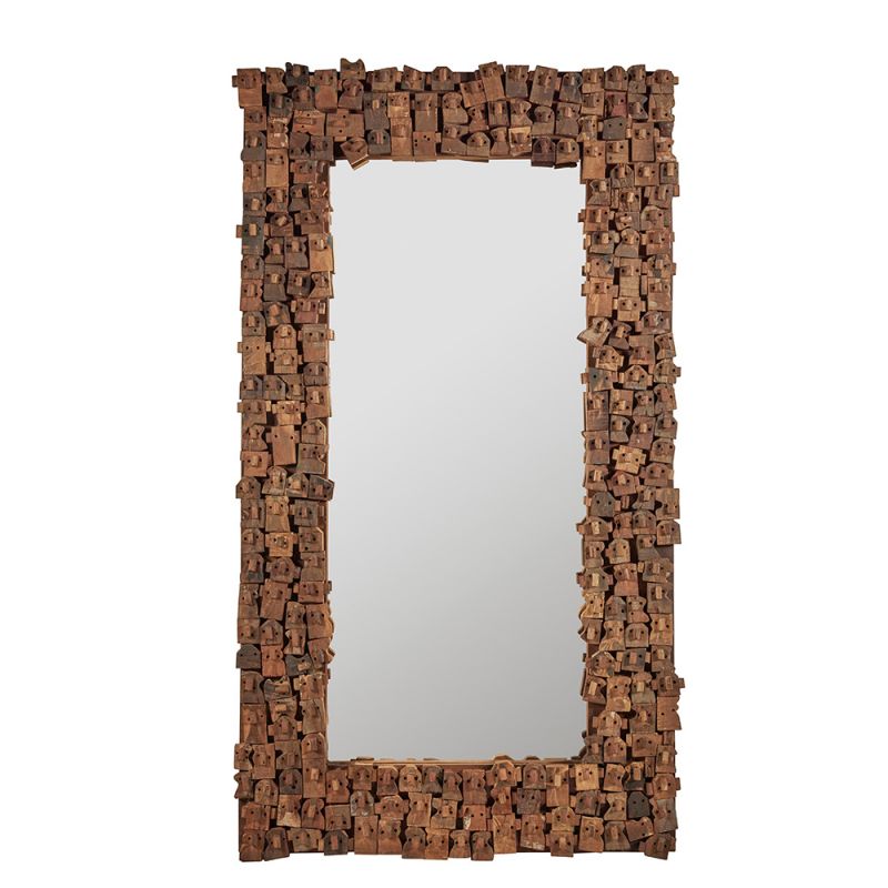 BOBO Intriguing Objects - Rectangular Mirror w/ Wooden Mask Frame - BI-8030-0011