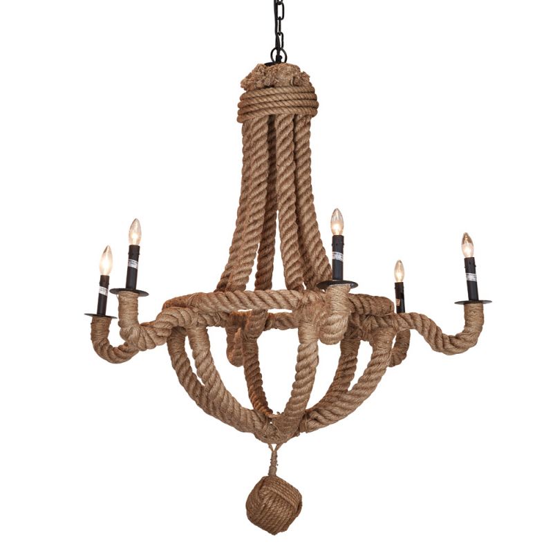 BOBO Intriguing Objects by Hooker Furniture - Rope Chandelier w/Six Arms - BI-7056-0014