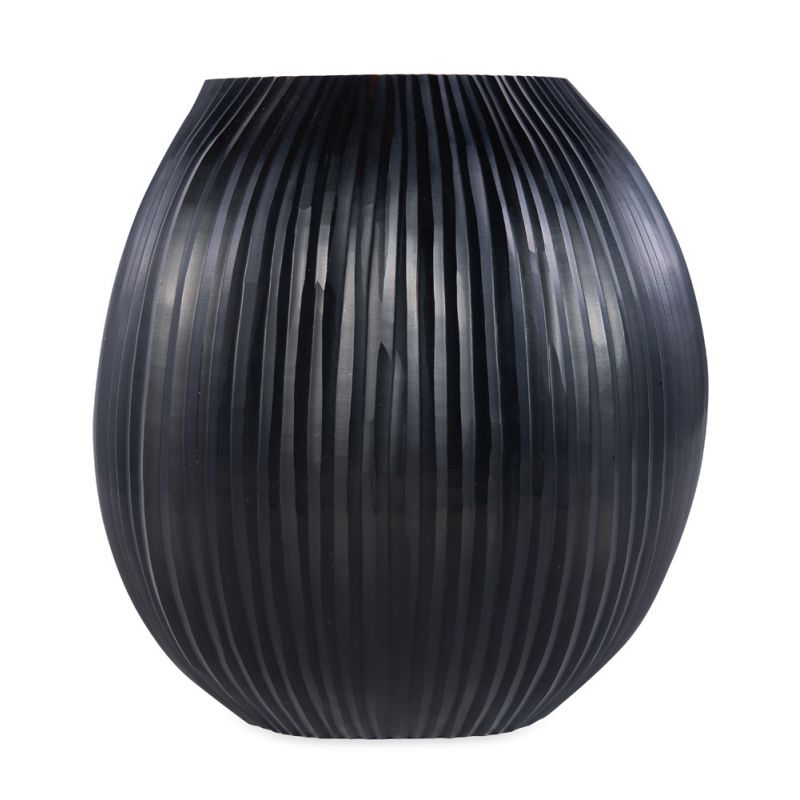 BOBO Intriguing Objects by Hooker Furniture - Seine Black Sculptural Glass Vase - Medium - BI-6050-0002