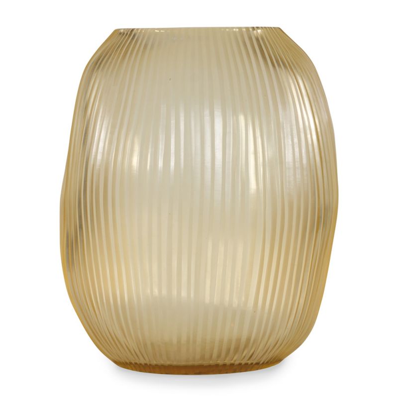 BOBO Intriguing Objects by Hooker Furniture - Seine Gold Sculptural Glass Vase - Large - BI-6050-0040