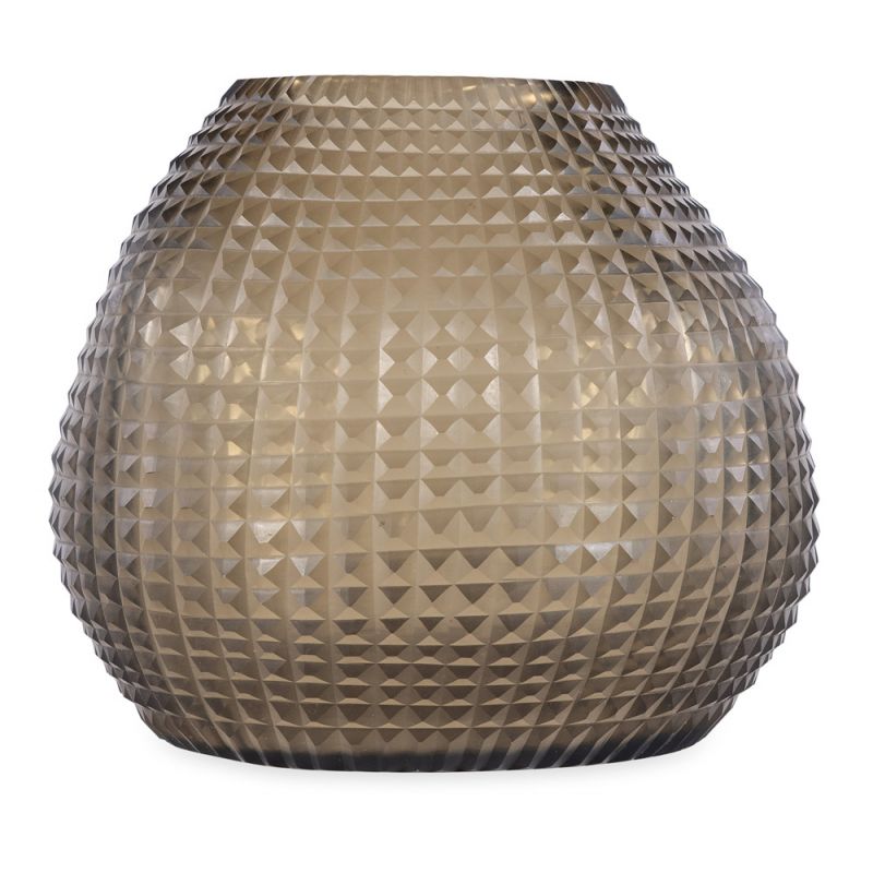 BOBO Intriguing Objects by Hooker Furniture - Somme Round Jack Fruit Smoke Glass Vase - BI-6050-0029