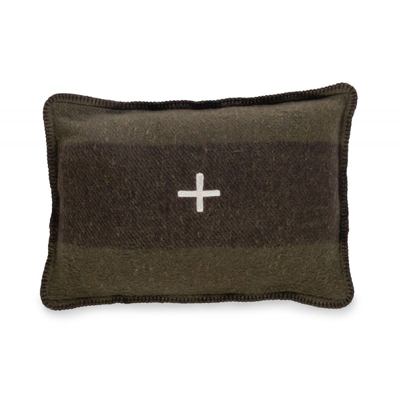 BOBO Intriguing Objects by Hooker Furniture - Swiss Army Pillow Cover 14x20 Green/Brown - BI-9065-0011