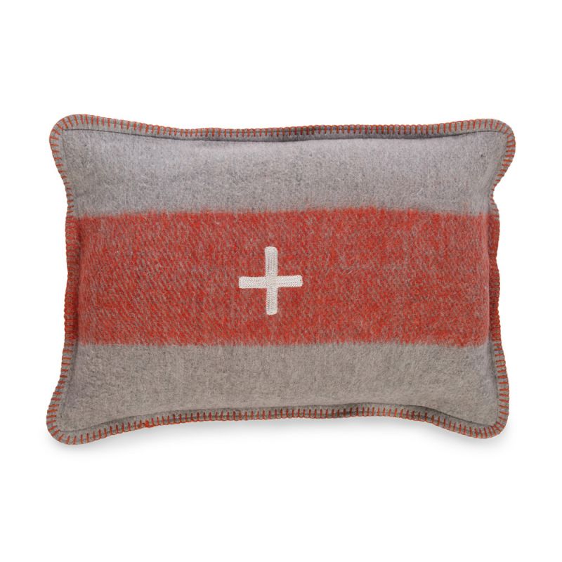BOBO Intriguing Objects by Hooker Furniture - Swiss Army Pillow Cover 14x20 Grey/Orange - BI-9065-0012