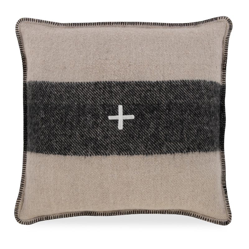 BOBO Intriguing Objects by Hooker Furniture - Swiss Army Pillow Cover 24x24 Cream/Black - BI-9065-0002