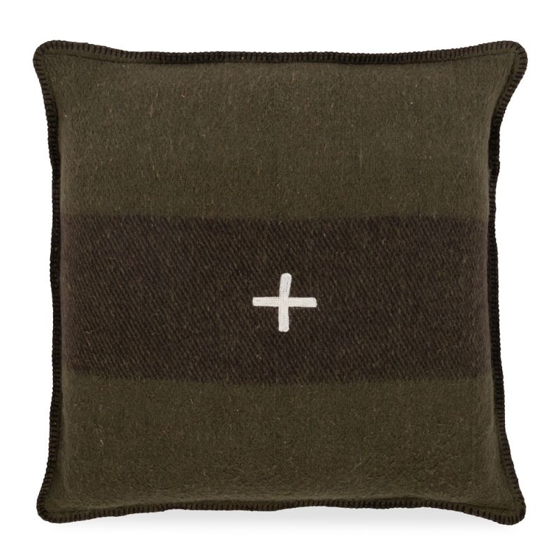 BOBO Intriguing Objects by Hooker Furniture - Swiss Army Pillow Cover 24x24 Green/Brown - BI-9065-0003