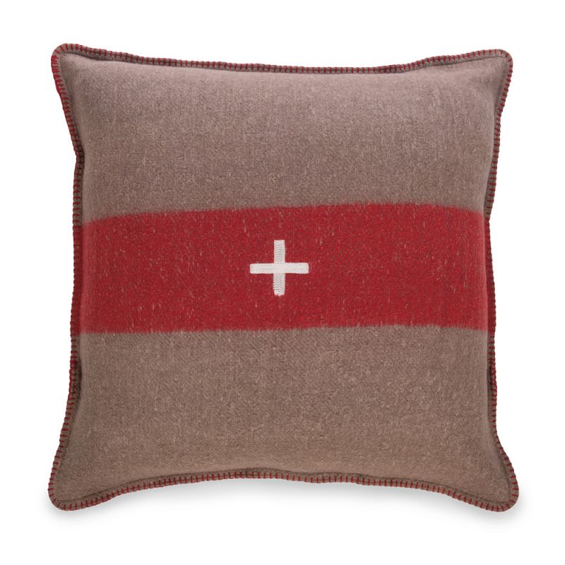 BOBO Intriguing Objects by Hooker Furniture - Swiss Army Pillow Cover 28x28 Brown/Red - BI-9065-0005