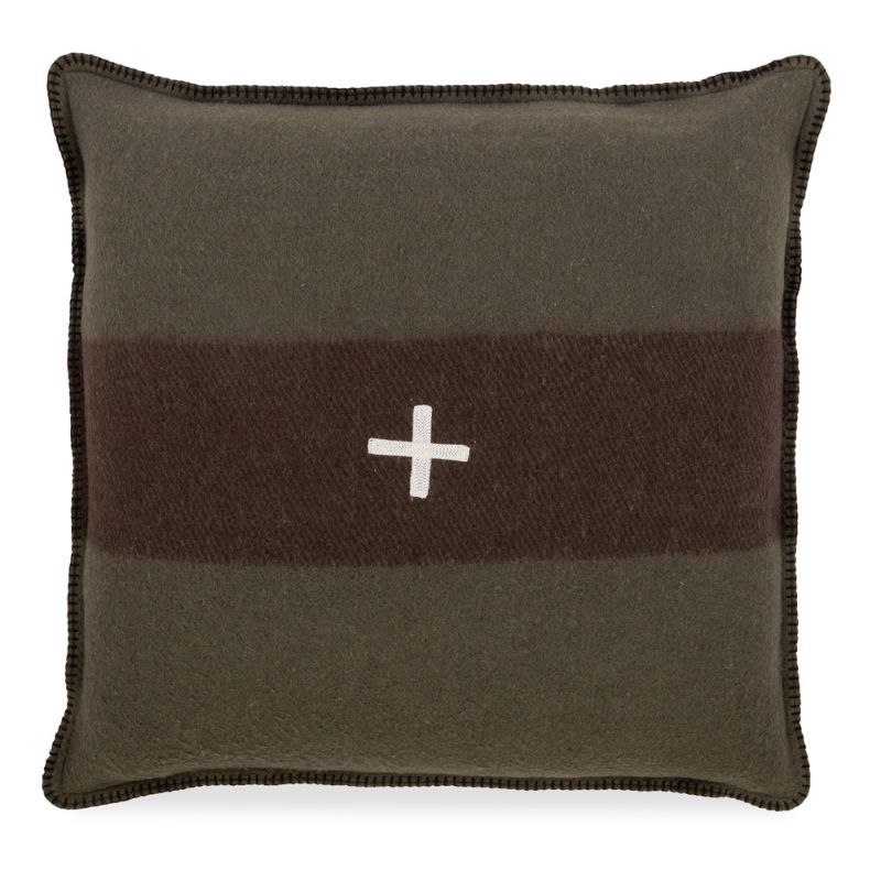 BOBO Intriguing Objects by Hooker Furniture - Swiss Army Pillow Cover 28x28 Green/Brown - BI-9065-0007