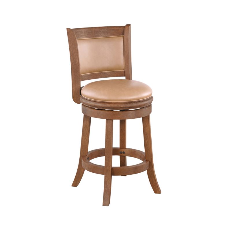 Boraam - Augusta Swivel Counter Stool - Chestnut Wire-Brush - 52824