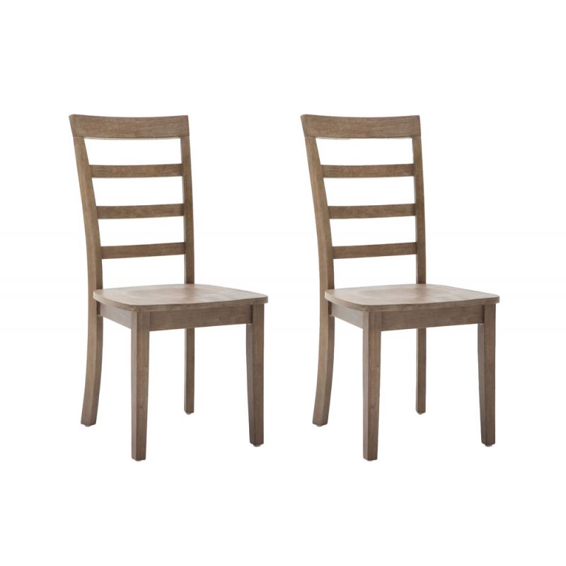 Boraam - Boulder Dining Chairs, Set of 2 - Barnwood Wire-Brush - 71026