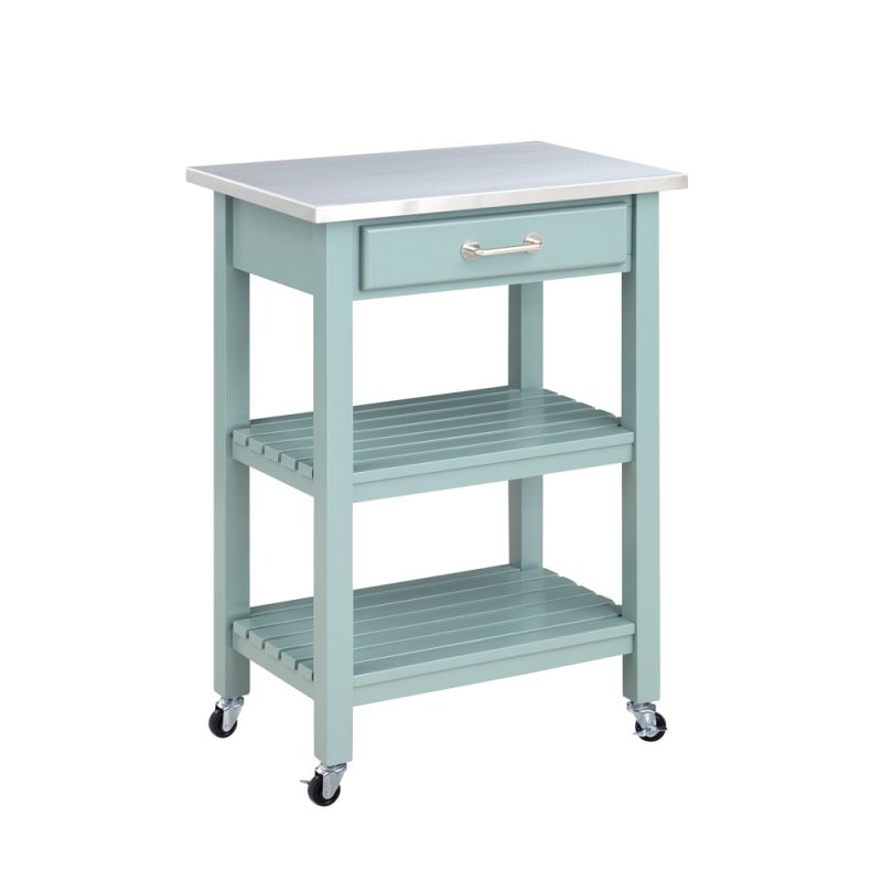 Boraam - Colorado Kitchen Cart w/ Stainless Steel Top - Aspen Valley - 50662_BOR