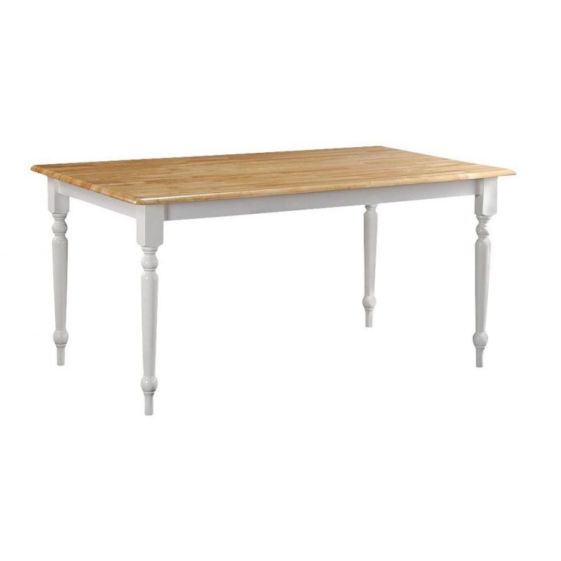 Boraam - Farmhouse Table in White and Natural - 70369