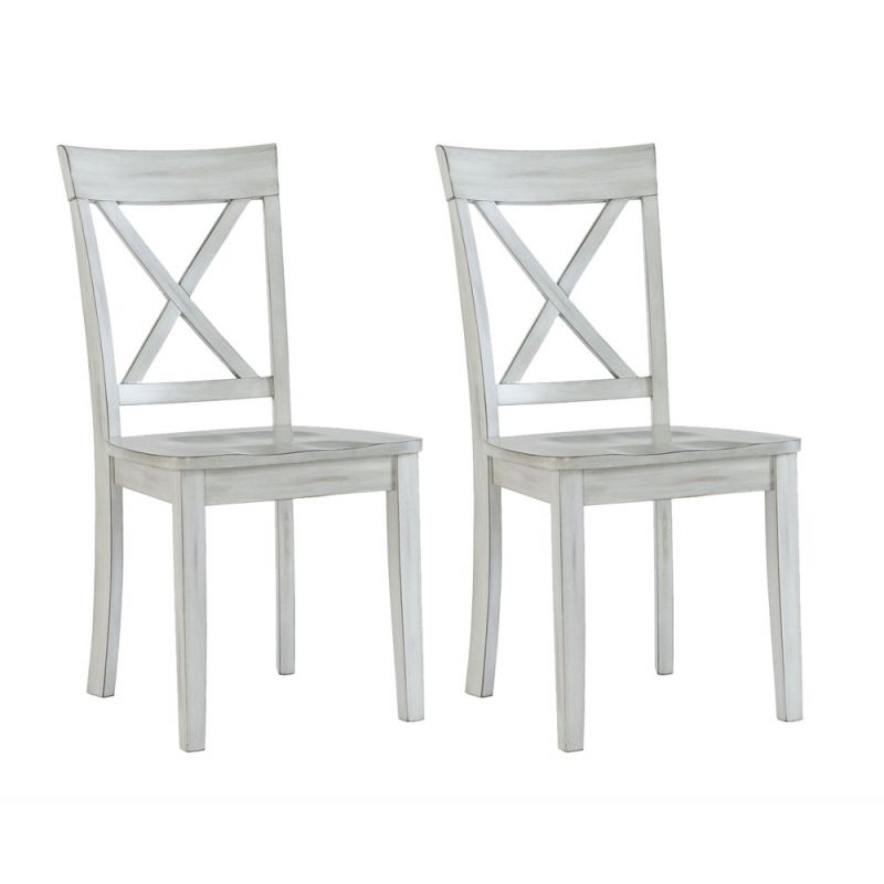 Boraam - Jamestown Dining Chair - Set of 2 - Antique White - 77405