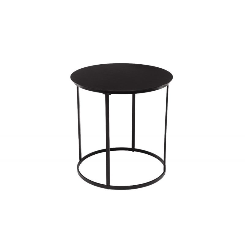 Boraam - Landon Round Metal End Table - Dark Brown Finish - 17218