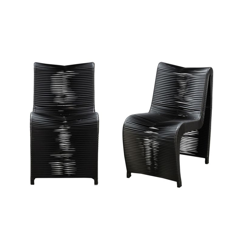 Boraam - Loreins Outdoor Patio Chairs, Set of 2 - Black - 77141