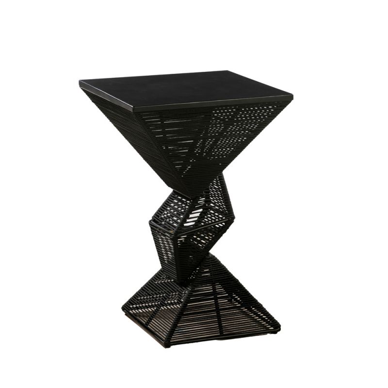 Boraam - Lorenzo Rope Geometric Pub Table - Black - 76156