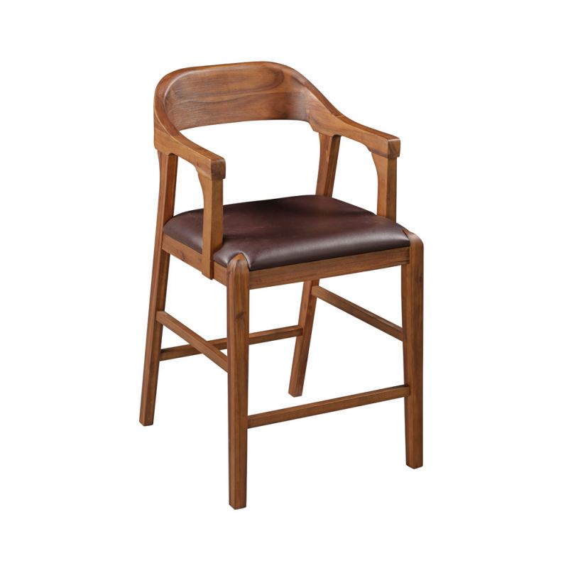 Boraam - Rasmus Wood Counter Stool - Chestnut Wire-Brush Finish - 78024