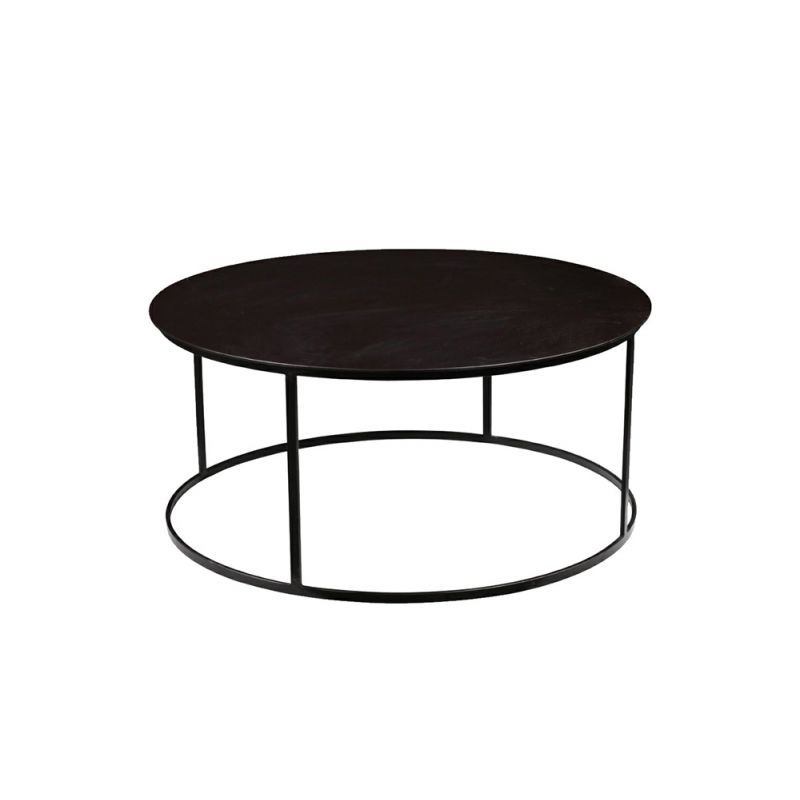 Boraam - Robertson Round Metal Coffee Table - Dark Brown Finish - 18107