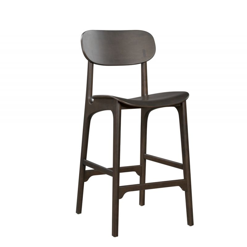 Boraam - Solvang Wood Bar Stool - Carbonite Finish - 60029