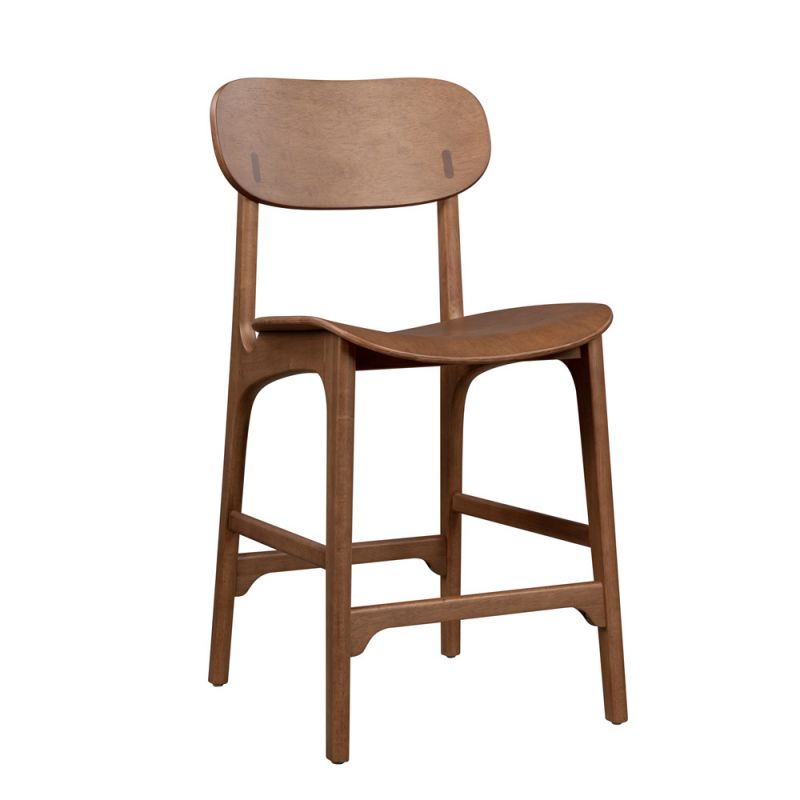 Boraam - Solvang Wood Counter Stool - Brown Ale Finish - 60324