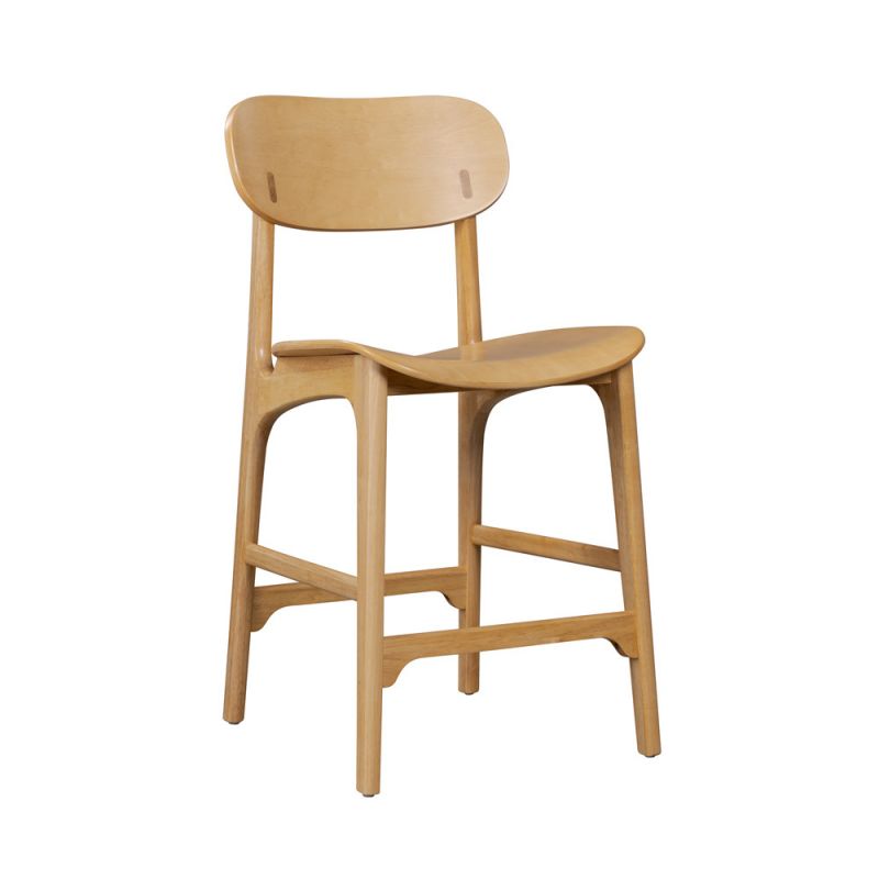 Boraam - Solvang Wood Counter Stool - Natural Finish - 60724