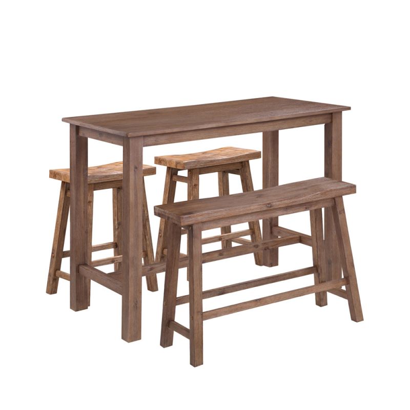 Boraam - Sonoma 4pc Pub Set - Barnwood Wire-Brush Finish - 75027