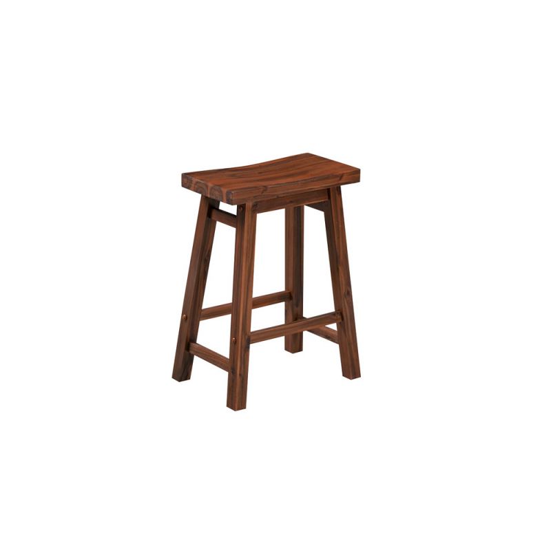 Boraam - Sonoma Backless Saddle Counter Stool - Chestnut Wire-Brush - 75124