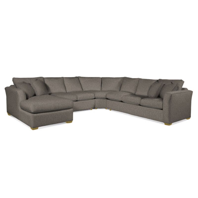Braxton Culler - Bridgeport Four-Piece Sectional with Chaise (Brown Crypton Performance Fabric) - 560T-4PC-SEC2