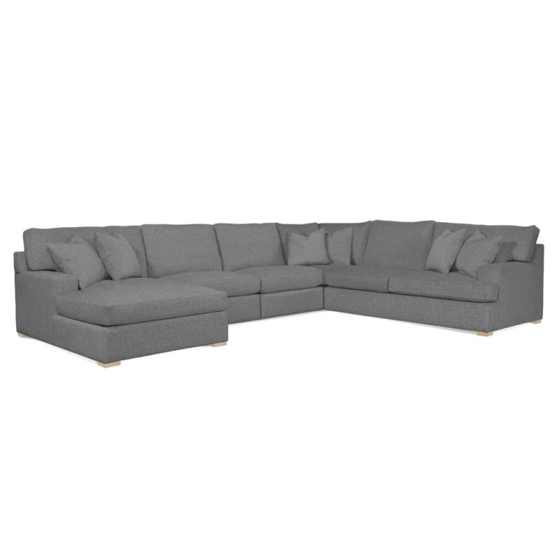 Braxton Culler - Cambria 5-Piece Chaise Sectional (Brown Crypton Performance Fabric) - 784-5PC-SEC1