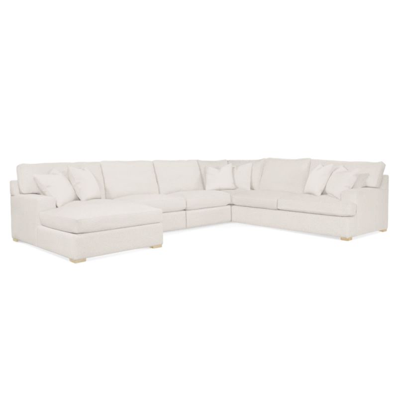 Braxton Culler - Cambria 5-Piece Chaise Sectional (White Crypton Performance Fabric) - 784-5PC-SEC1