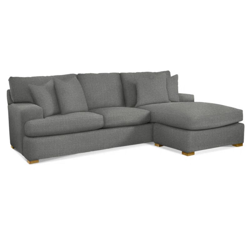 Braxton Culler - Cambria Chaise Estate Sofa with Reversible Ottoman (Brown Crypton Performance Fabric) - 784-C04-C09