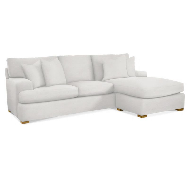 Braxton Culler - Cambria Chaise Estate Sofa with Reversible Ottoman (White Crypton Performance Fabric) - 784-C04-C09